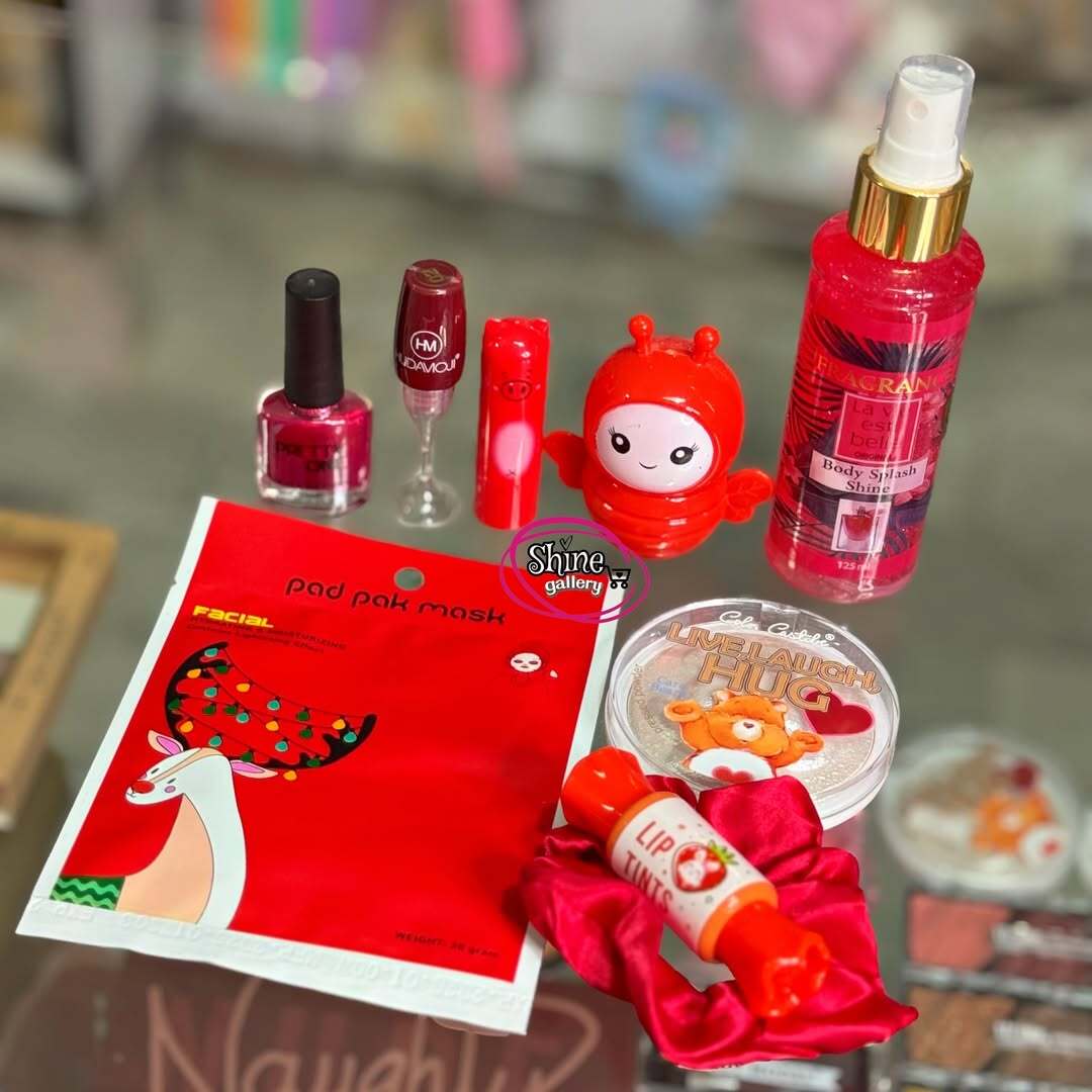 ست آرایشی قرمز